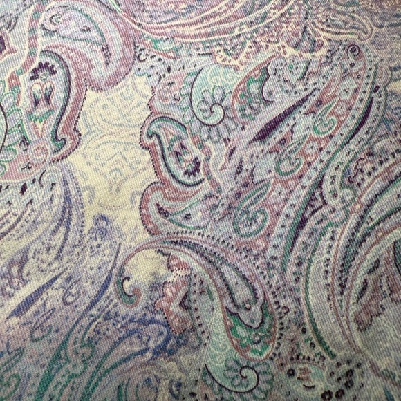 Gloria Vanderbilt Amanda Purple Lilac Paisley Ankle Jeans Capris Sz 16 High Rise - Picture 4 of 7